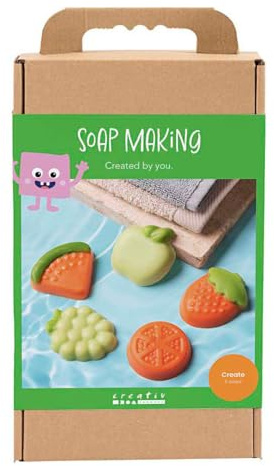Creativ Company Set de jabón para hacer tú mismo, fruta, verde y naranja, juego de manualidades