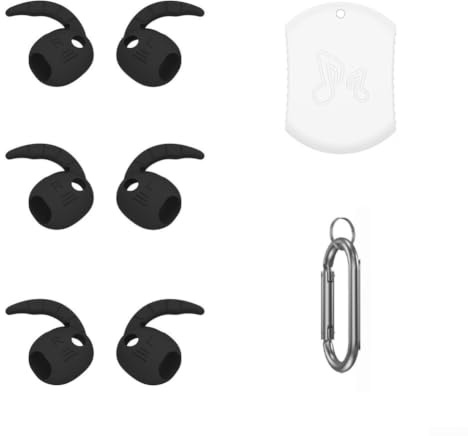 Silikonöronkrokar för Galaxy Buds 4 & 4 Pro, halkfria sporttillbehör med passform för säker, ergonomisk design för löpning, och svart och (svart)