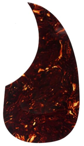 Musiclily Oversize Teardrop Acoustic Guitar Self-adhesive Pickguard for Martin D28 Style guitar,Tortoise Shell