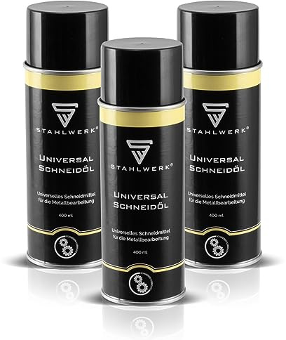 STAHLWERK 3er Set Universal Schneidöl für die Metallbearbeitung, Schneidmittel zum Sprühen, geeignet zum Bohren, Sägen und Gewindeschneiden