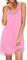 PrinStory Nuisette ample en dentelle pour femme, chemise de nuit en jersey de coton, lingerie, rose, XL