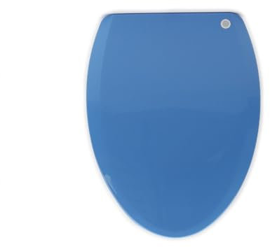 Giural WC Sitz-Antibakteriell WC-Sitz Oval Mit Schnellverschluss Funktion Und Absenkautomatik, Einfache Reinigung, Abnehmbarer WC-Sitz, Maximale Belastung 150Kg,Blau