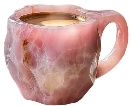 2025 New Mineral Crystal Coffee Mugs, Natural Mineral Crystal Coffee Mug, Multi-Colored Coffee Cup, Coffee Cups with Handle for Home & Office (C)