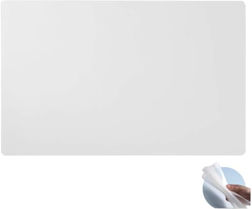 1 Pack Translucent Silicone Mats for Worktops 60x40cm, Non-Slip Waterproof Heat-Proof Large Work Protector, Heat Resistant Mat, Kitchen Worktop Protector, Silicone Craft Painting Mat