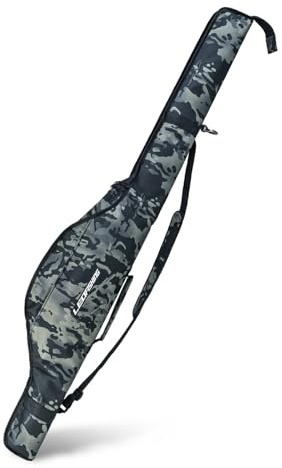 Gettimore Bolsa plegable para caña de pescar y carrete con gran apertura para un fácil acceso, organizador de almacenamiento de equipos de poliéster Ripstop resistente al agua, 120/140/160 cm (aprox