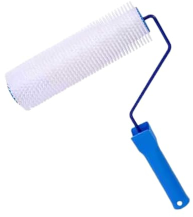 perfeclan Rodillo con Púas, Herramienta de Mano, Rodillo Nivelador, Fácil de Agarrar, Eficiencia, Mango Ergonómico, Rodillo para Laminar, Herramienta de Nivelac, 9 pulgadas