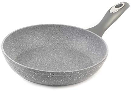 Salter BW02763G Marblestone 24 cm Frying Pan – Non-Stick, Healthy Marble Effect Pan, PFOA-Free, Corrosion Resistant Forged Aluminium, Suitable for All Cooking Hobs, Dishwasher Safe, Stay Cool Handle