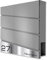 Metzler Briefkasten in Graualuminium RAL 9007 Neumann - Wandbriefkasten inkl. Zeitungsfach - Namensschild aus V2A Edelstahl - Postkasten, Größe: 37 x 37 x 10,5 cm