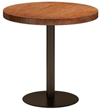 Table d'appoint Table à Manger Table Ronde en Bois Rustique avec Pieds en Métal for Cuisine Salon Balcon, Table Basse Bristro Table for Café/Bar/Restaurant, Convient for 2 Personnes Fin de table