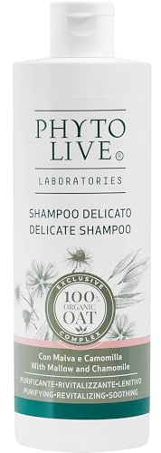 Phyto Live Laboratories Delicate Shampoo – Haar-Delicate-Shampoo mit Malve und Kamille für alle Haartypen – Haarshampoo für glänzende, erfrischte und seidig weiche Formel – Größe 400 ml