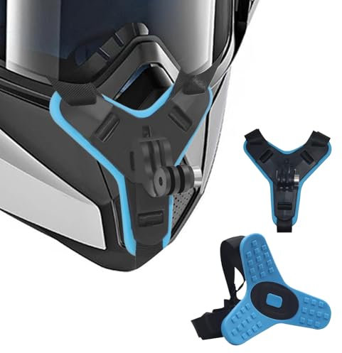 wilcractk Support Casque Moto pour Caméra d'action - Compatible 9/8/7, Osmo Action, Accessoires Moto Silicone Antidérapant, Facile à Installer, Accessoires Caméra d'action