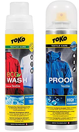 Swix Sport (Toko) Duo-Pack - Toko Textil Proof - Eco Textil Wash, Unparfümiert, Aerosol, 2 x 500 ml, für Maschinenwäsche, für alle Hauttypen