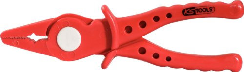KS Tools 117.1642 Pinza a Punte Piatte in Plastica Isolata, 180 mm
