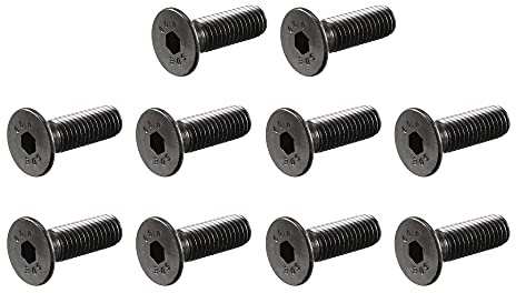 uxcell M5 x 16mm Metric Hex Socket Countersunk Head Screw Bolts Black 50PCS