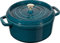 STAUB Gusseisen Bräter/Cocotte, Rund 22 cm, 2,6 L, Aromaregen Funktion, Für alle Herdarten geeignet, La Mer