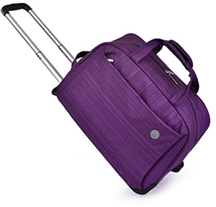 FEEIMOL Sac de Voyage à roulettes, Sac à roulettes Sac de Voyage et Sport avec Poignée Télescopique et 2 Roues (Violet)