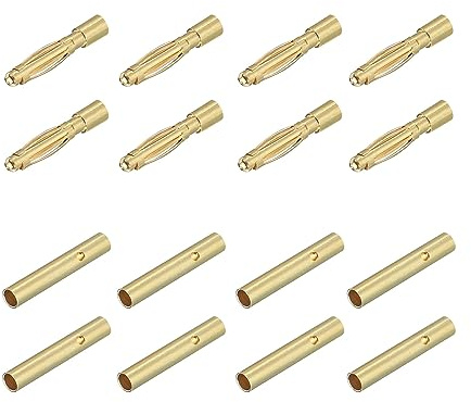 QUARKZMAN 8 Coppie Banana Spine Connettore 2mm Maschio Femmina Banana Spina per Altoparlante Filo RC Batteria ESC Motore