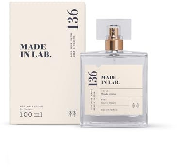 MADE IN LAB Nr.136 Parfum Damen, Elegante Eau de Parfüm für Frauen, feminin, intensiv, langanhaltender Duft | Duftnoten: Holzig, Orientalisch | 100 ml