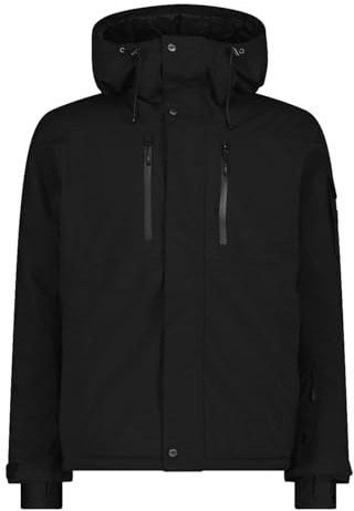 CMP Herren Giacca Sci Da Uomo Con Cappuccio Fisso Skijacke Mit Fester Kapuze, Schwarz, L EU