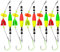 THKFISH Wels Angel Vorfach Set, Wels Posen Rigs, 5er Bank Fishing Angelposen mit Catfish Rattle Rig, Schwimmer Angelvorfächer, 6/0 8/0 10/0 Kreishaken, 50-70 LB Drahtschnur für Santee Rig Wels