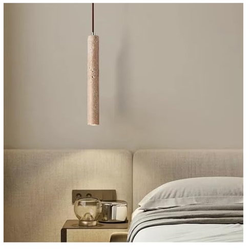 Lámpara colgante LED moderna, lámpara colgante de piedra de cueva, lámpara de viento silenciosa de estilo japonés for dormitorio, mesita de noche, comedor, isla de cocina