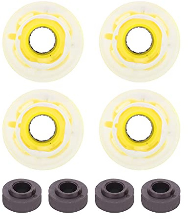 Pongnas Skateboardhjul, Skatebrädhjul Longboard -hjul PU Fyllning 78A 60x45mm High Elastic Flashhjul för Longboard Cruiser Board (Gul)