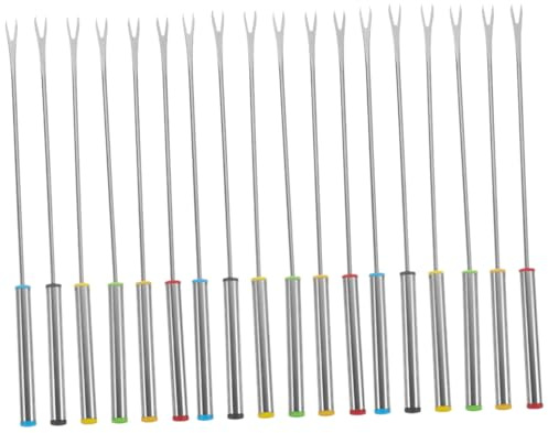 Ciieeo 18 pollici Forchette per Fonduta in Acciaio Inossidabile per Barbecue Cioccolato Formaggio Frutta e Dessert Facili da e Resistenti per Uso ed