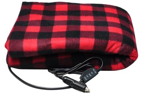 Erconsso Värmefilt För Bil | Med Automatisk Avstängning Justerbar Och Mjuk - 12V Värmande Bil Kastfilt - För Camping Pendling Bilresor Familjeutflykter Kvinnor Vuxna Äldre