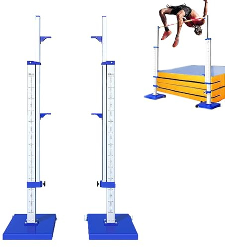 Estándar de entrenamiento de salto alto portátil con montantes ajustables para atletismo de pista y campo al aire libre