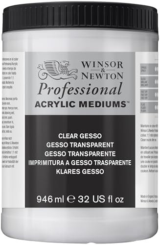 Winsor & Newton 946ml Clear Gesso Professional Acrylic Medium 3054919,Clear/White