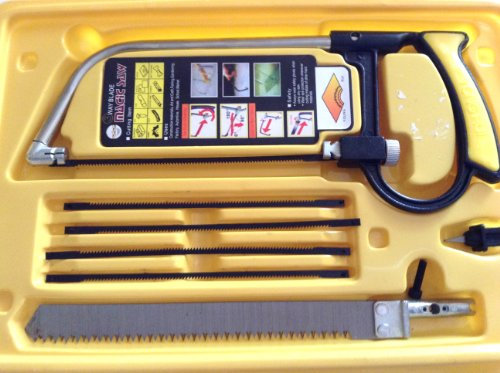 set Taglio Legno Manuale: Sega ad archetto con seghetto + Ricambi + Sega Grande profess. Per TaglioLegno + Accessori Vari