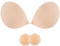 SHINYMOD Strapless Bra, Invisible Backless Bra Breast Lift Up Push Up Padded Sticky Bras Bigger Bust Self Adhensive Nipple Cover Reusable Bra for Wedding Dress Swimsuit Women, Beige, E