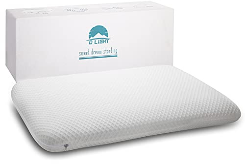 DLIGHT BD Slim 3.2 Stomach Sleeping Memory Foam Pillow-Thin, Flat, Soft Yet Supportative for Belly, Back& Stomach Sleepers