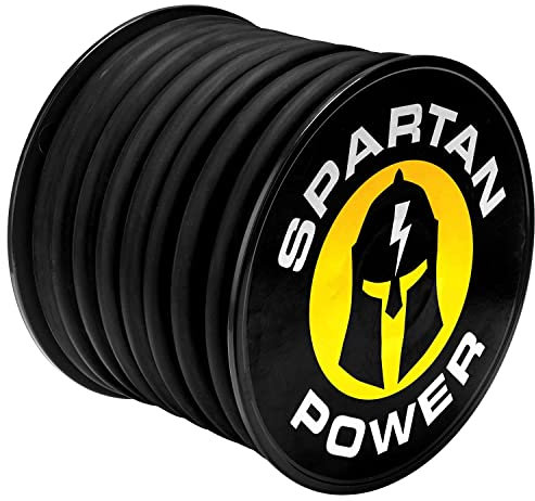 Spartan Power Welding Lead & Car Battery Cable - DIY Bulk Automotive Grade Copper Wire - 600 Volt, 1/0 AWG, 10 Foot, Black
