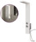 vidaXL Système de Panneau de Douche Système de Panneau de Salle de Bain Douche Mitigeur Pluie Jet de Bain Maison Intérieur Aluminium Blanc
