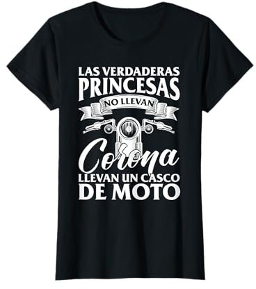Motociclista Verdaderas Princesas Llevan Un Casco De Moto Camiseta