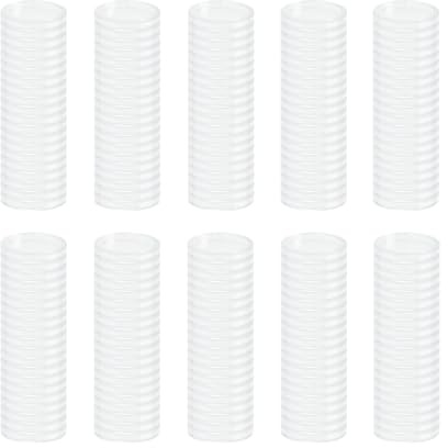 Namzi 200 stycken myntkapslar 21 mm transparent runt skyddande myntförvaringsfodral samlartillbehör