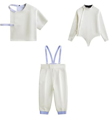 lhyangroupao Fencing Sport Uniform Suit - Fencing Gear - Unisex Pants Jacket Vest Set for Foil Epee Saber(Left Hand)(44)