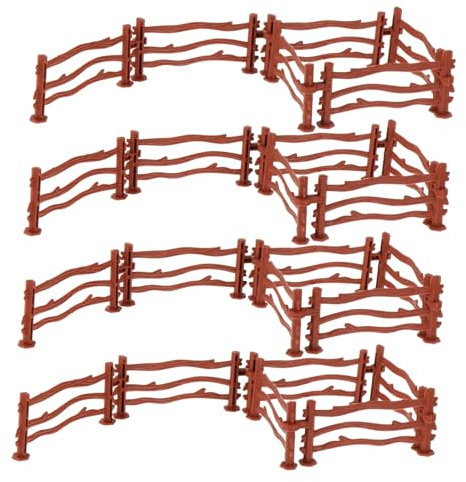 Alasum 50stücke Miniatur Gartenzaun Kunststoff Modell Zaun Dekorative Landschaft Zubehör Für Sandtisch Bauernhof DIY Spielzeug Geburtstagsgeschenk Für Junge Mädchen Und Bastelfreunde