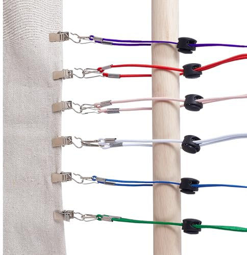 NICENEEDED 24 Pcs Cross Stitch Side Clips, Universal Canvas Clip for Needlework, Cross Stitch Embroidery Frames Holders Elasticity Fabric Holders Side Tension Fastening Clamp for Sewing Knitting