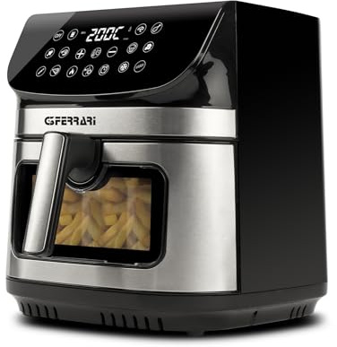 G3 Ferrari G10215 Friggisano Star Friggitrice ad Aria 9 Litri, 2200 W, 12 programmi, Display digitale, Temperatura 80° - 200°C, Timer 60 min, Doppia resistenza, Ricettario incluso