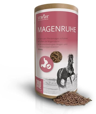 STRÖH Cheval de repos gastrique (1,5 kg) • Pour chevaux estomac, intestins et digestion • Nourriture minérale avec levure de bière, argousier et vanille