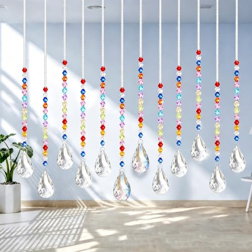 12 stycken solfångare kristallpyssel, kristallkula DIY-hänge