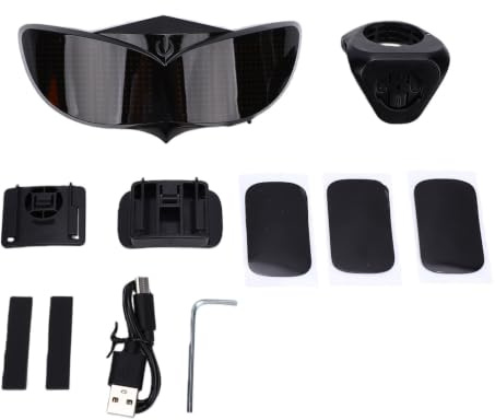 VGEBY Lumière de Casque LED, Voyant D'avertissement LED de Casque Intelligent avec Contrôle D'application D'affichage D'écran Amusant pour la Conduite de Nuit de Moto de Vélo