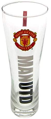 Manchester United Offizielles Pint-Glas im Peroni-Stil, mehrfarbig