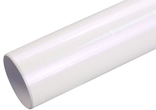 Neoxxim 14€/m2 Premium - Autofolie – Pearl Weiss Glänzend pink 1500 x 150 cm - blasenfrei Farb Schimmer Lackfolie