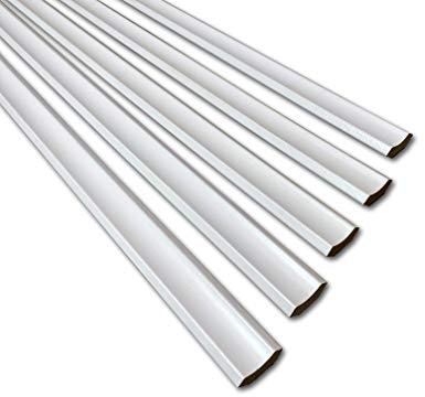 Grandismo - White Scotia/Laminate Floor Beading & Skirting - 2.4m Lengths x 10 Lengths - Paintable/Floor Edging Strip