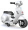 TURBO CHALLENGE - Vespa GTS - Porteur Elèctrique - 119150 - Scooter - Blanc - Prêt à Rouler - 25Kg Max - Plastique - Batteries Rechargeables - À partir de 18 Mois