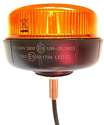 Luz giratoria de advertencia con 12 ledes R65 R10 de alta potencia (12/24 V, E9)