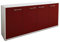 Lqliving Kommode Sideboard Elana, Korpus in Weiss matt, Front im trendigem Rot/Bordeaux (180x79x35cm), inkl. Metall Griffen, Made in Germany